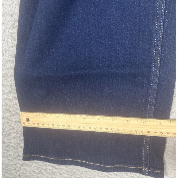 Old Navy WOW Wide Leg Jeans Womens 16 Tall Blue Dark Wash High Rise Stretch - Picture 7 of 7
